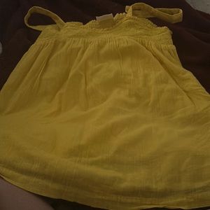 Mini Boden Girl’s Yellow Tank Top Size 9-10Y